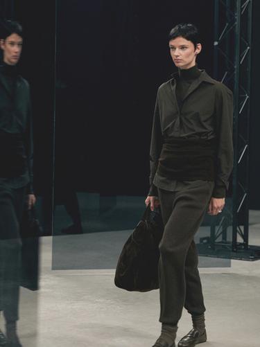 Zara 100% cashmere balloon fit trousers - Dark brown