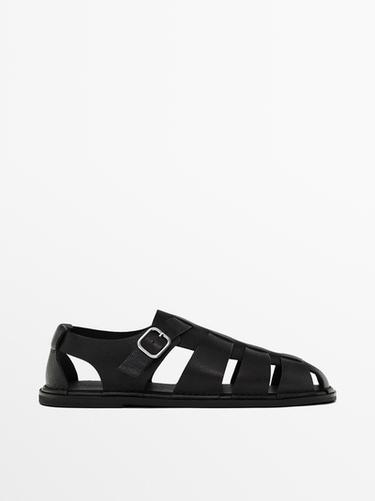 Zara Leather cage sandals - Limited Edition - Black - Image 0