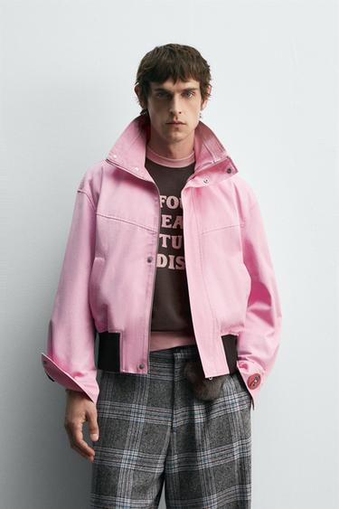 Zara CONTRAST JACKET HARRY LAMBERT FOR ZARA X DISNEY - Pink