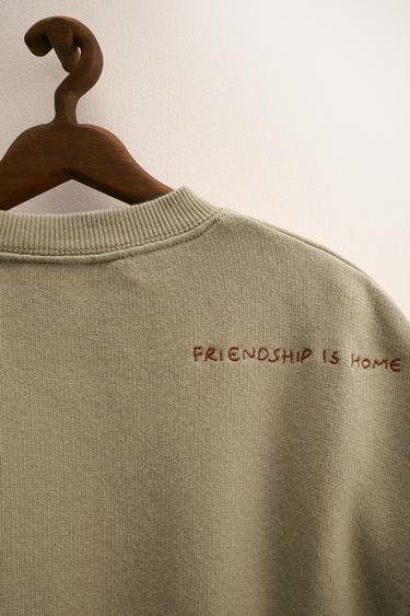 ZARA TIMELESS - ORFAYO © EMBROIDERED SWEATSHIRT - Khaki by Zara - Image 2