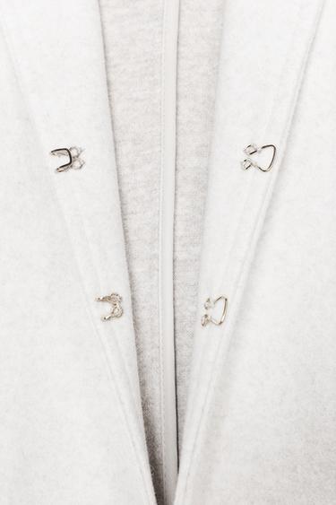 BLAZER COL ROND CEINTURE - Écru de Zara - Image 6