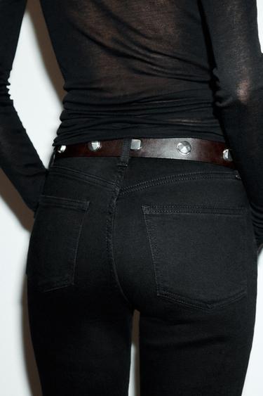 JEAN TRF COURT ÉVASÉ TAILLE HAUTE - Noir de Zara - Image 6