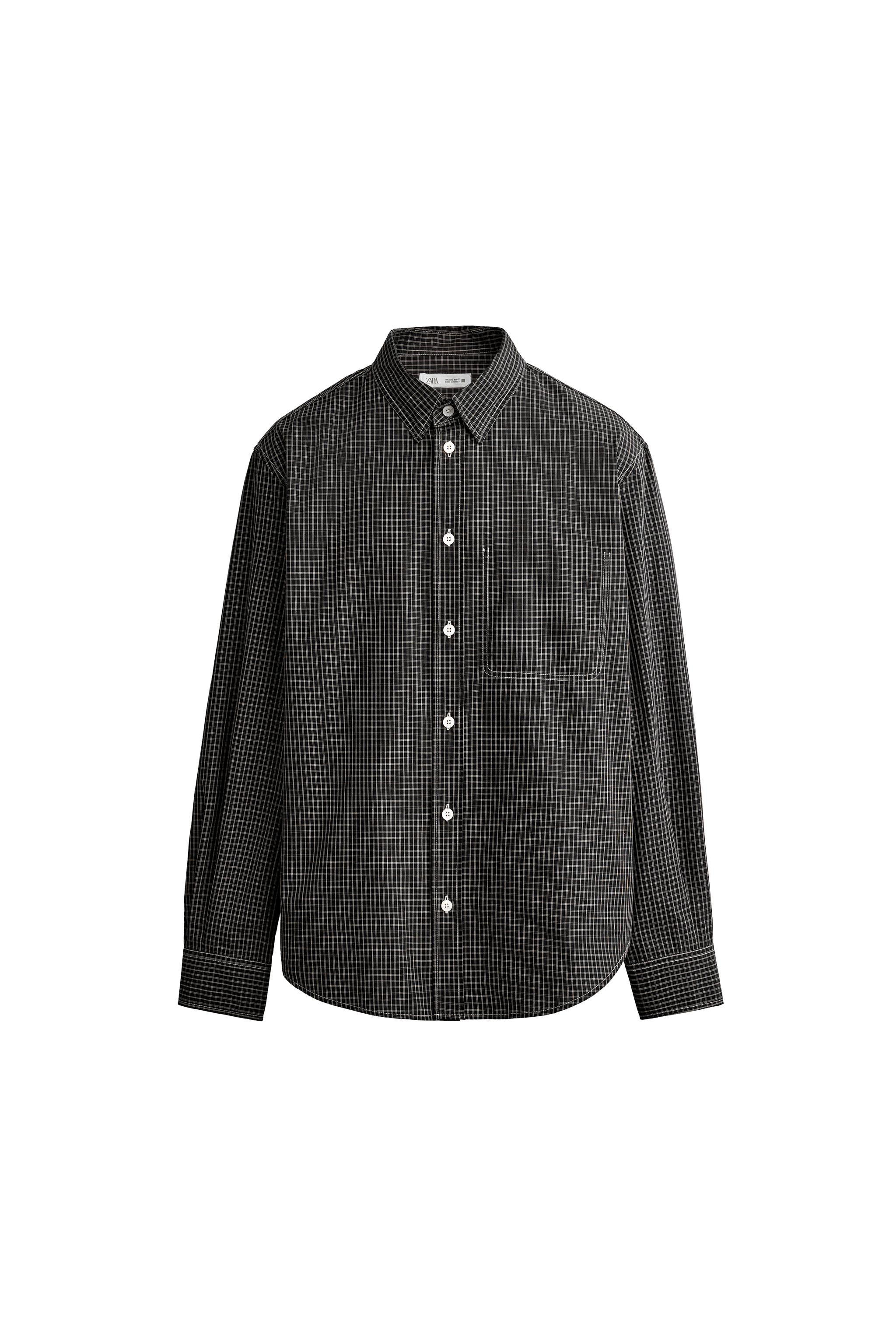CAMISA CUADROS PESPUNTE CONTRASTE