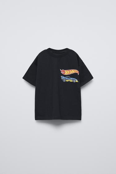 ФУТБОЛКА С ПРИНТАМИ HOT WHEELS™ MATTEL — ЧЕРНЫЙ от Zara — изображение 0