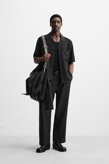 RELAXED FIT FLOWING SHIRT - Black by Zara