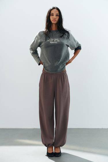 Washed effect graphic T-shirt - Grey by Zara