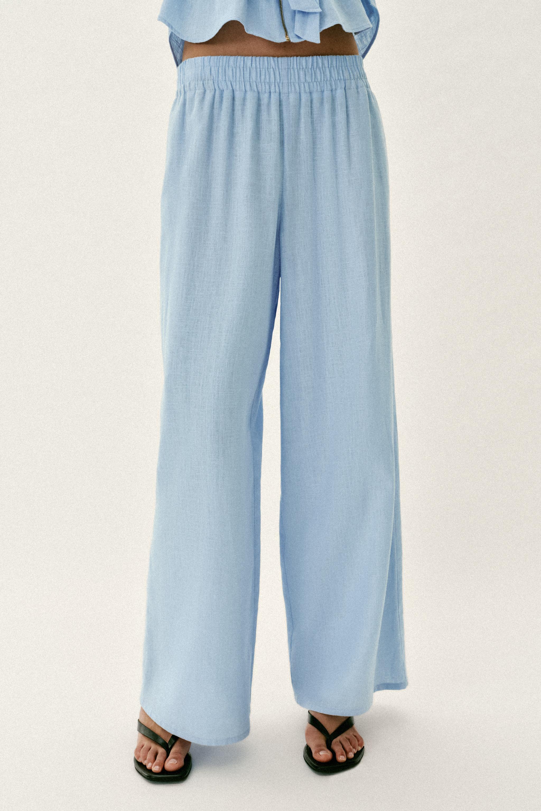 WIDE LINEN PANTS