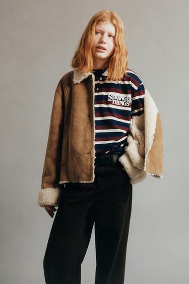 DOUBLE-FACED FAUX SHEARLING JACKET - Caramel by Zara