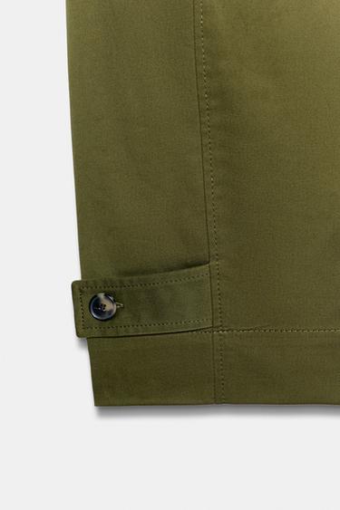 PANTALON CHINO À PASSANTS ZW COLLECTION - Vert olive de Zara - Image 7