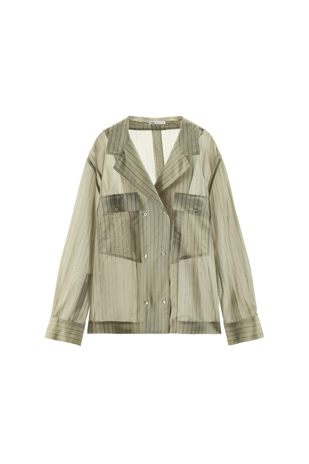 STRIPED SILK BLEND SHIRT - image 3