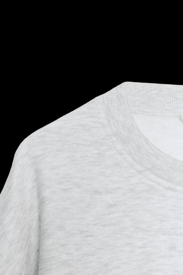 BASIC PLUSH SWEATSHIRT - Grey marl by Zara