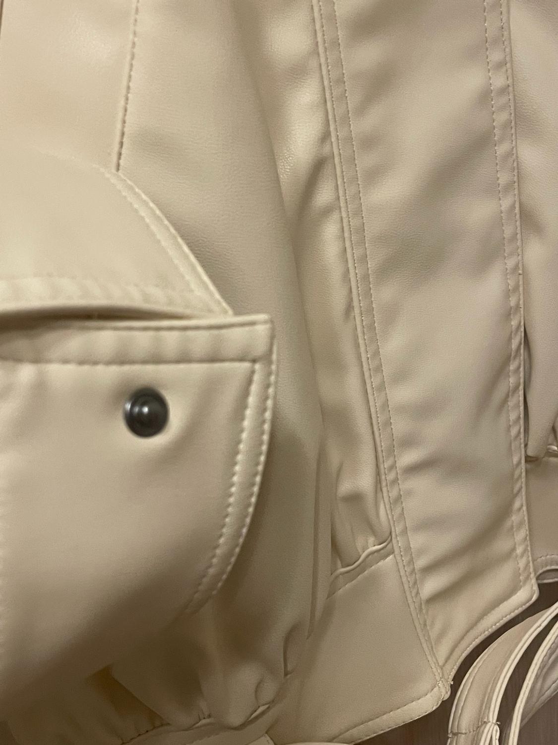 OVERSIZE LEATHER EFFECT BOMBER JACKET - Image 3