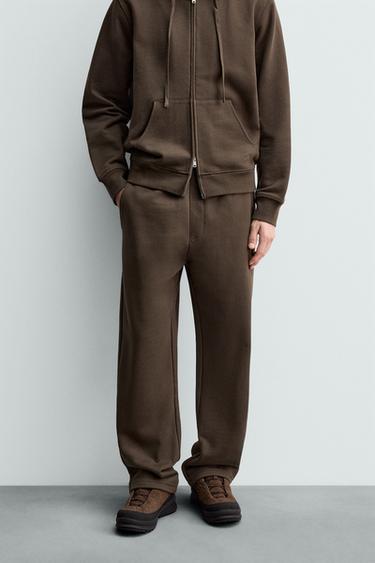 HEAVYWEIGHT REGULAR FIT JOGGERS - Chocolate by Zara