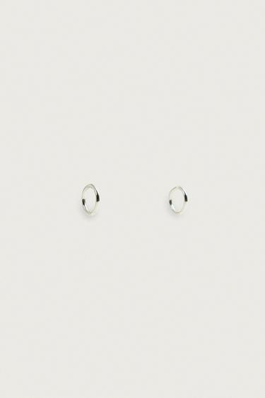 STAINLESS STEEL HOOP EARRINGS — Silver 2