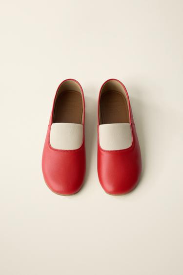 BALLERINES EN CUIR CRÉÉES PAR CARAMEL LONDON X ZARA - Rouge de Zara - Image 6