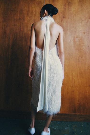ZW COLLECTION HALTER DRESS - White by Zara - Image 4