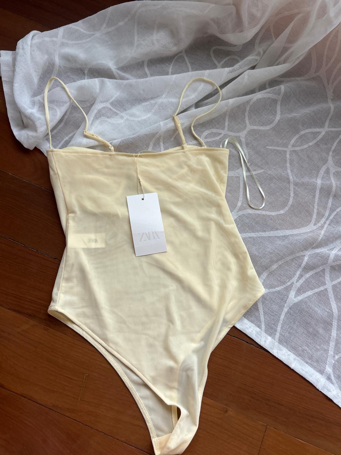 TULLE BODYSUIT WITH GATHERED DETAIL - Image 5