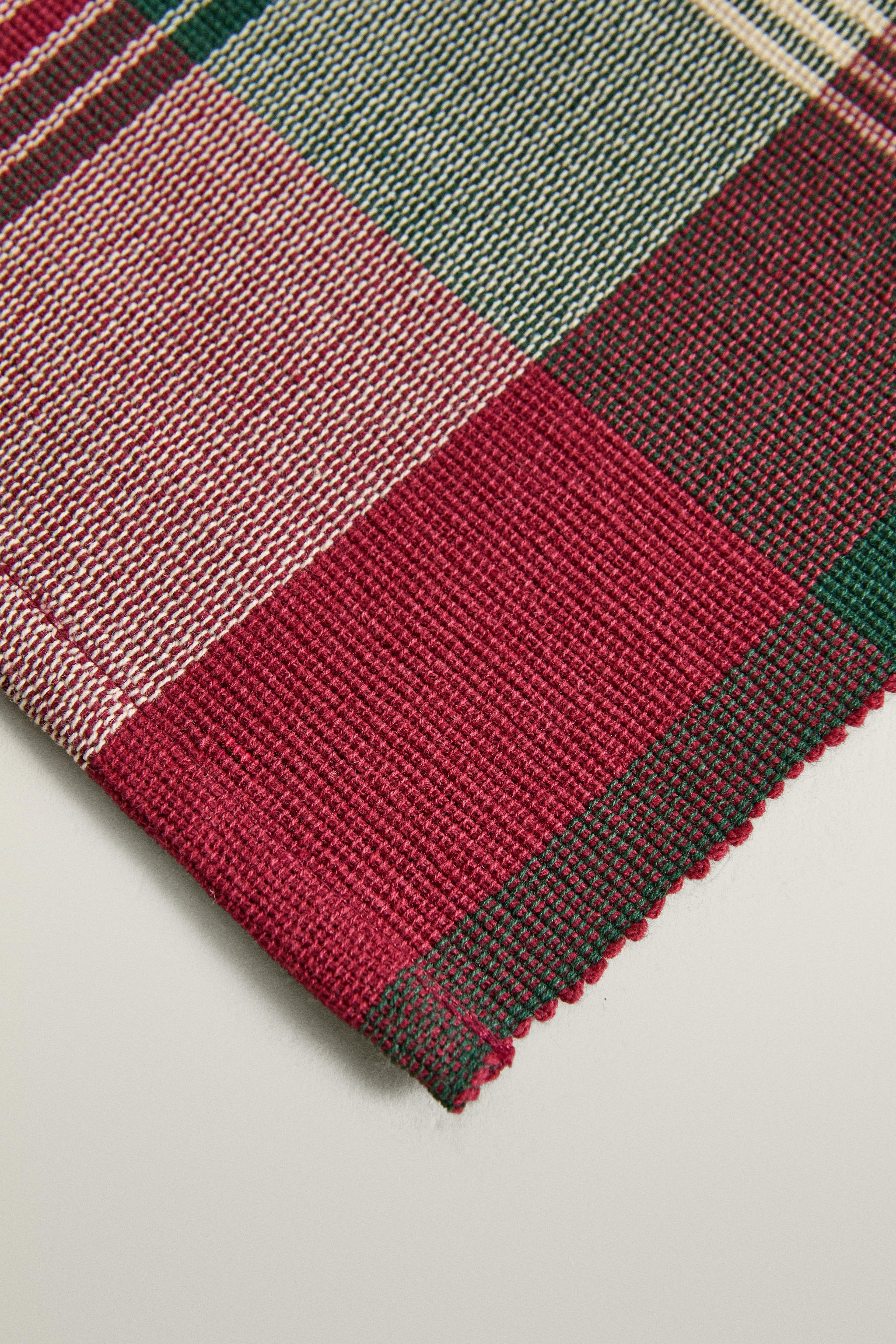 CHRISTMAS CHECK COTTON PLACEMAT (PACK OF 2)