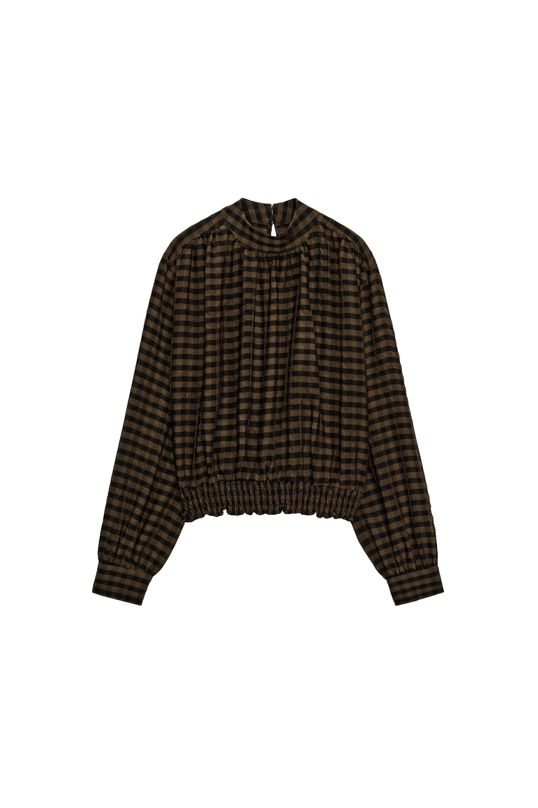 BLOUSE À CARREAUX