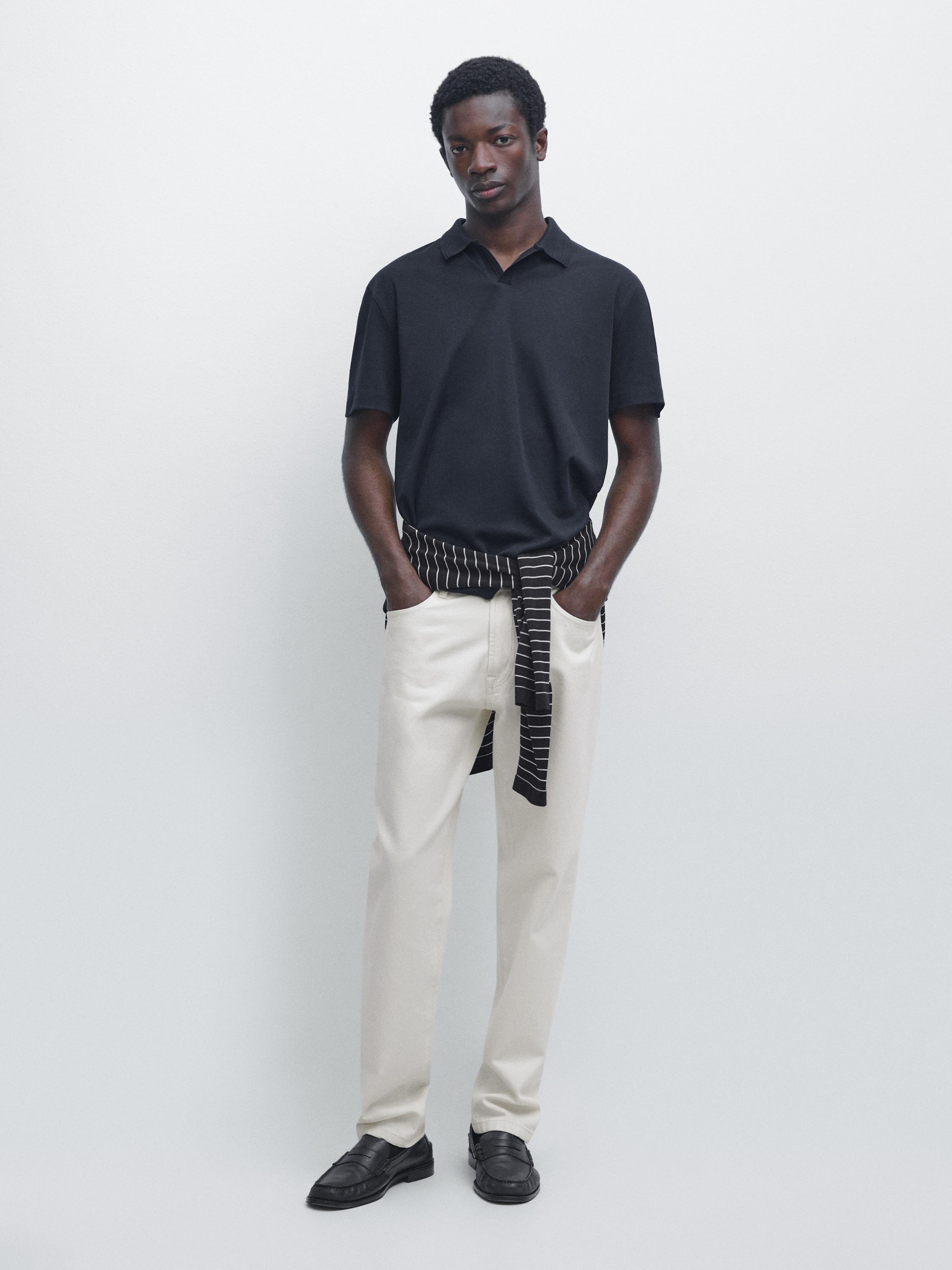 Polo 100 % coton à manches courtes
