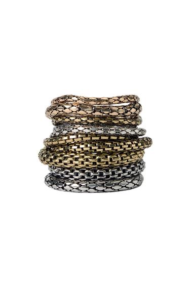 PACK PULSERAS METÁLICAS KATE MOSS X ZARA - Oro / Plata de Zara - Imagen 0