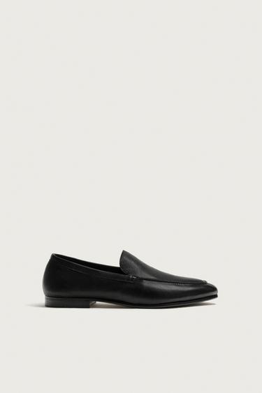 LEATHER DRESS LOAFERS — Black 1