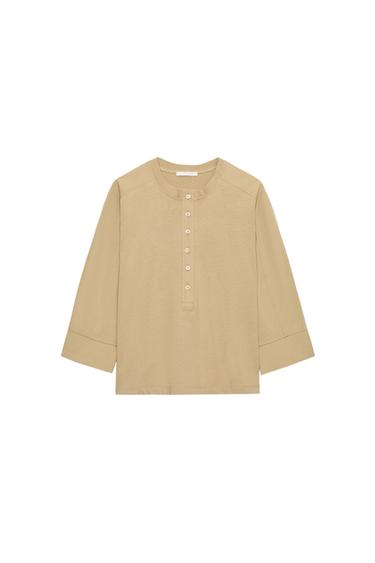 Zaras KOMBINERAD T-SHIRT - Brunrostad