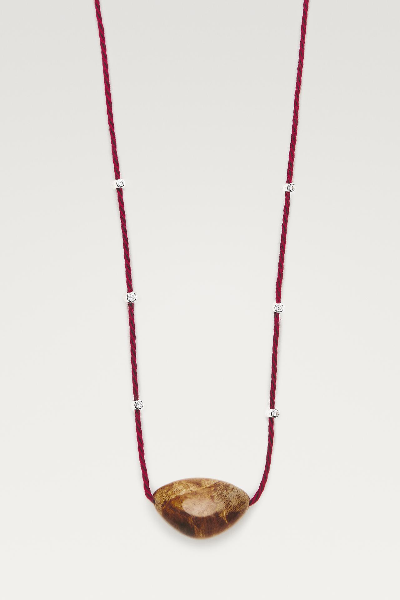 Irregular Gem Necklace — Red