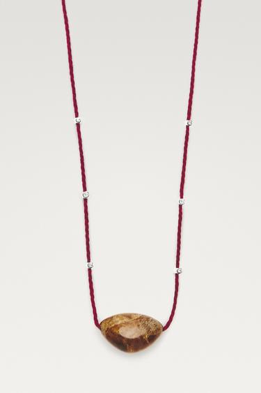 Irregular Gem Necklace — Red 1