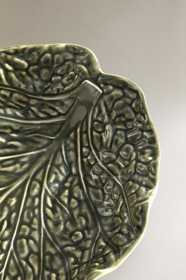 CABBAGE STONEWARE SERVING DISH - Green by Zara - Image 2