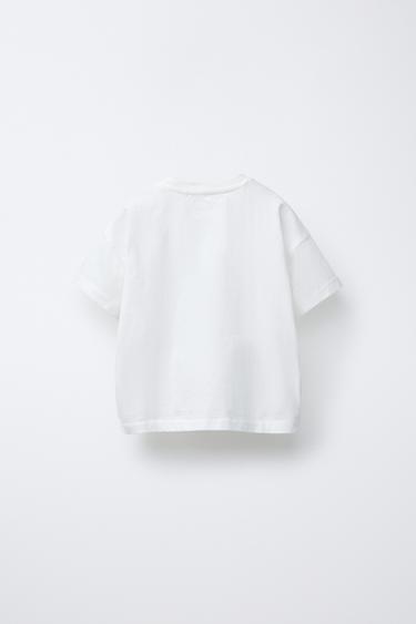 RAISED PRINT T-SHIRT - White by Zara - Image 1