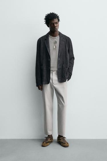 zara grey dress pants Zara Women's Gray Straight Leg High Waisted Pleated Trousers Dress Pants  Size XS main image 0