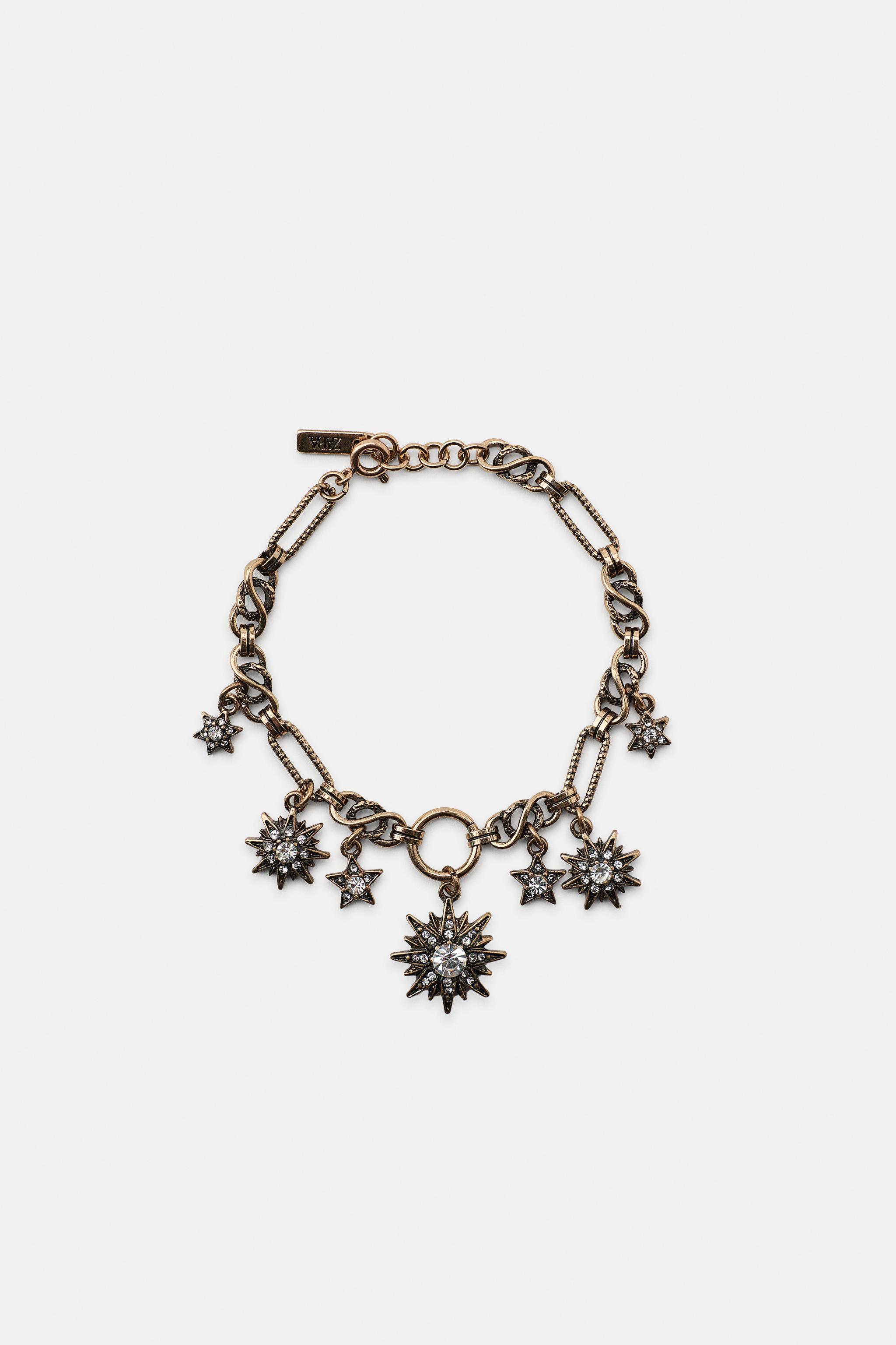 3-PACK OF METALLIC STAR CHARM BRACELETS