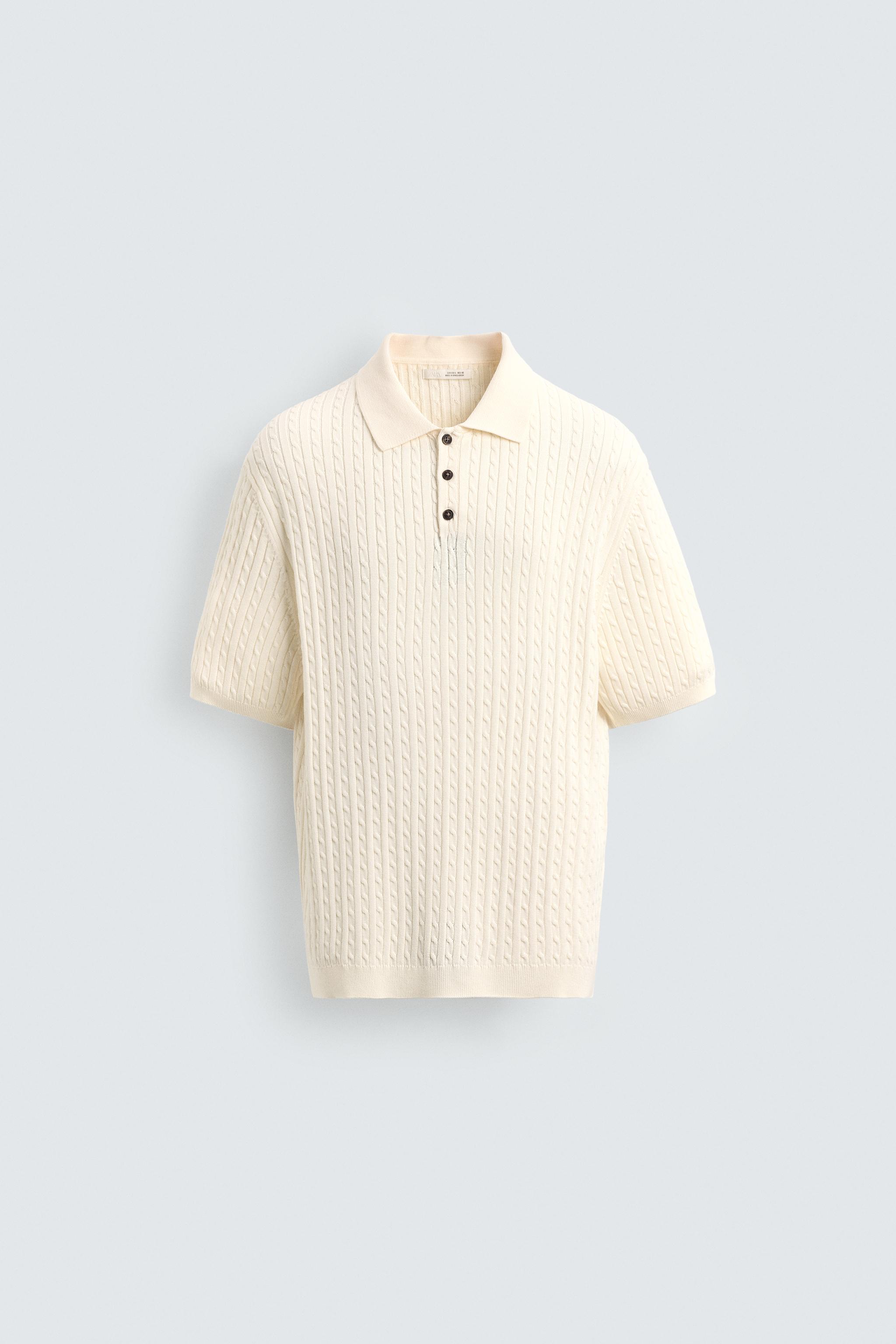 REGULAR FIT KNIT TEXTURED POLO - Navy blue | ZARA United States