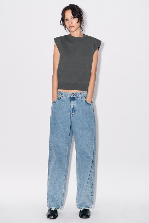 KNIT VEST Grey ZARA New Zealand