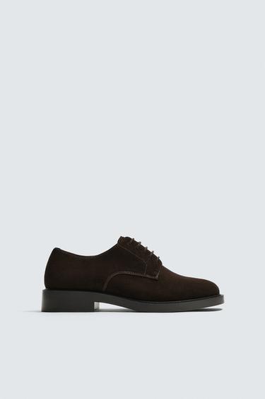 LEATHER SHOES - Brown by Zara