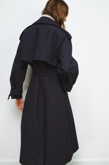 TRENCH À CARREAUX ZW COLLECTION ÉDITION LIMITÉE - Marron-Bleu de Zara - Image 8