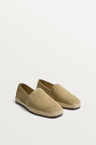 LEATHER ESPADRILLES - Sand Brown by Zara