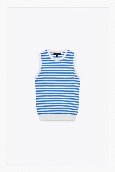 TOP IN MAGLIA GIROMANICA - righe di Zara