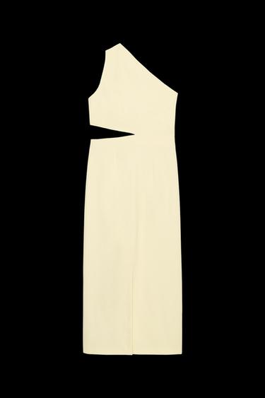 ASYMMETRISCHES MIDIKLEID MIT CUT-OUTS - Gelb von Zara