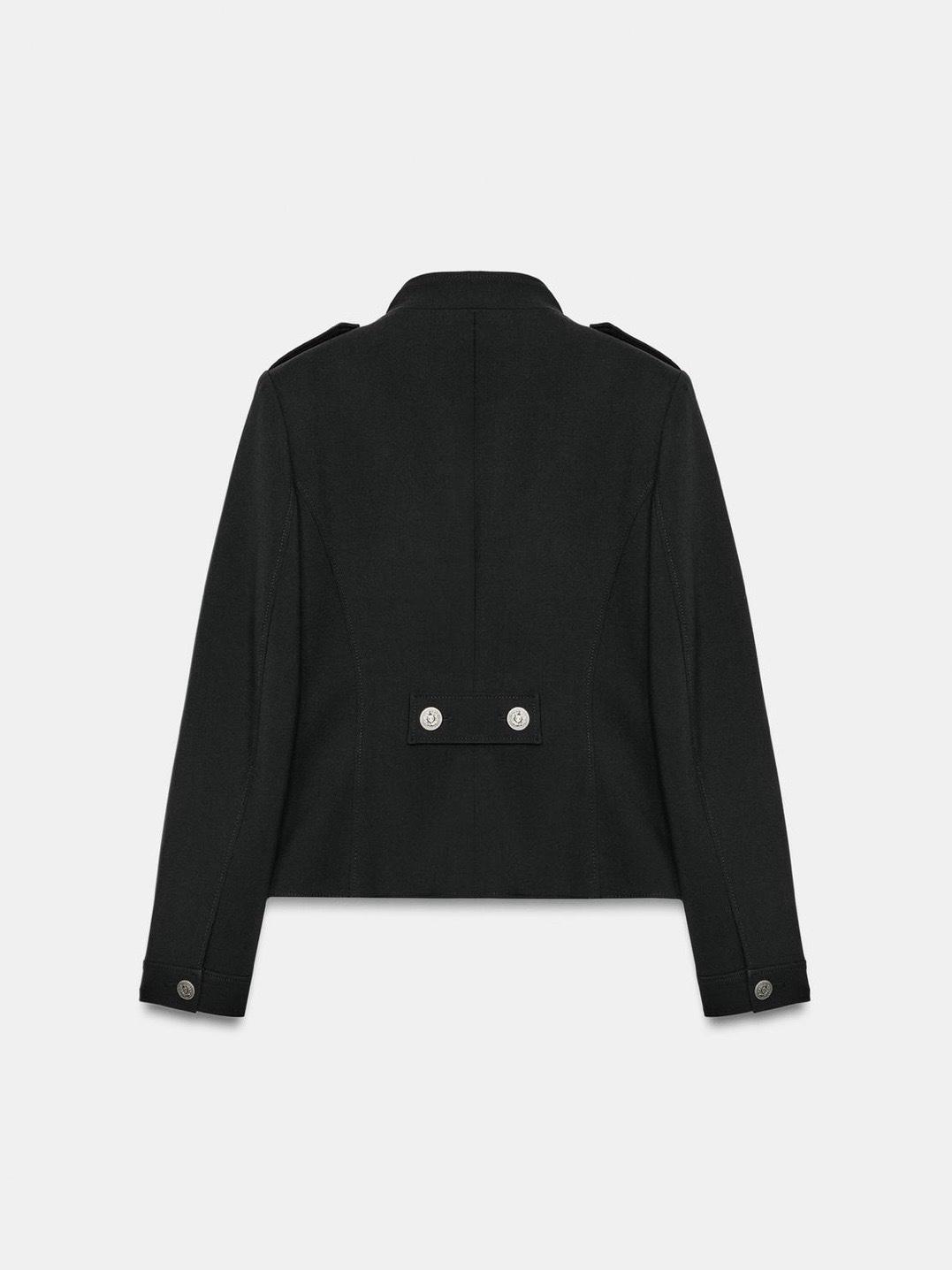 FITTED JACKET WITH BUTTONS AND SHOULDER PADS - Image 2