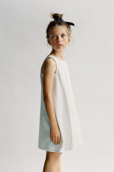 Zara DENIM DRESS - White