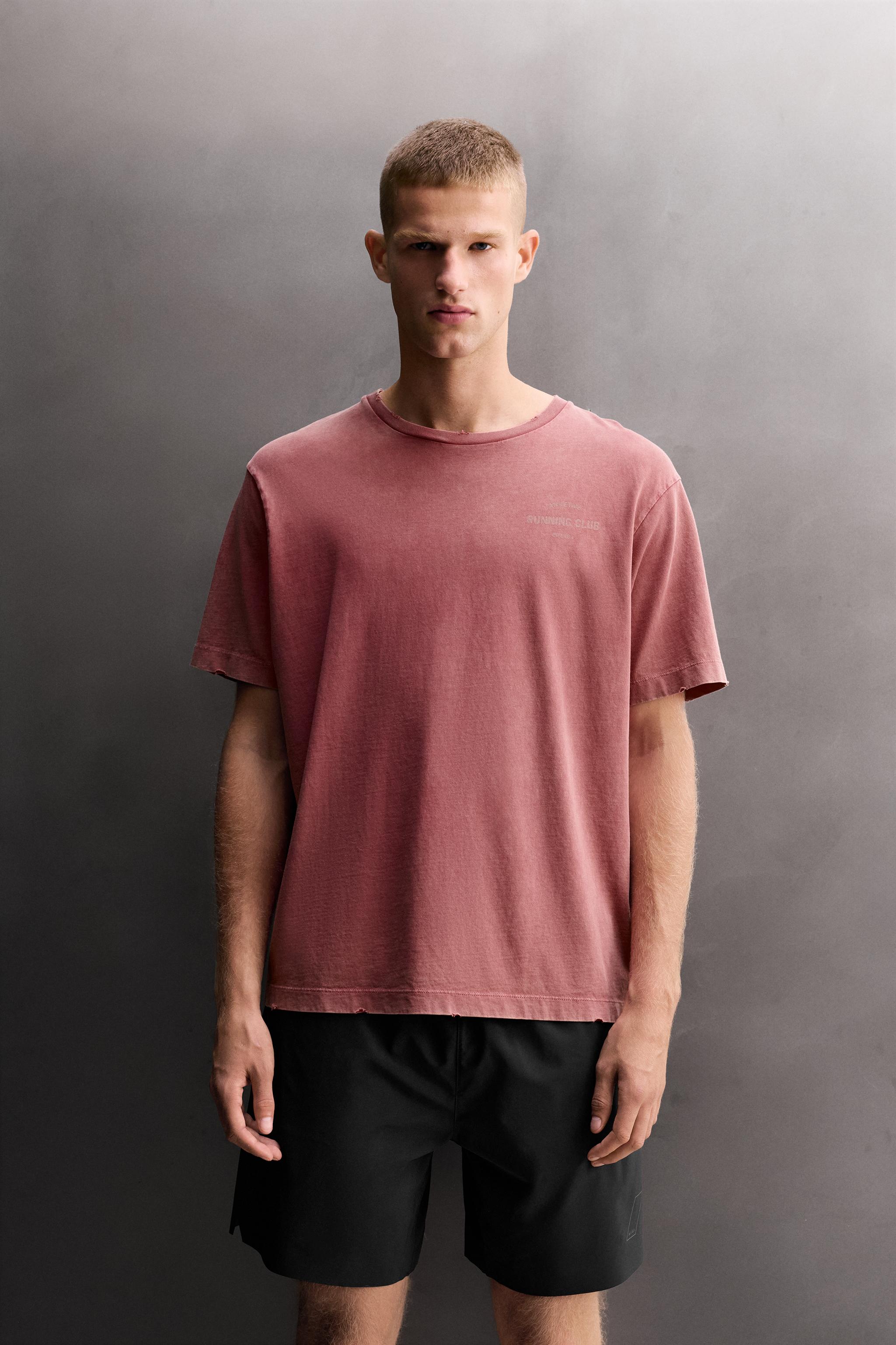 COTTON RUNNING T-SHIRT — Red