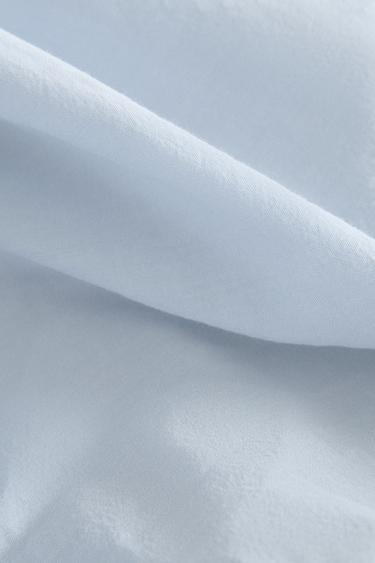 KIDS' DYED COTTON FITTED SHEET - Light blue by Zara - Image 3