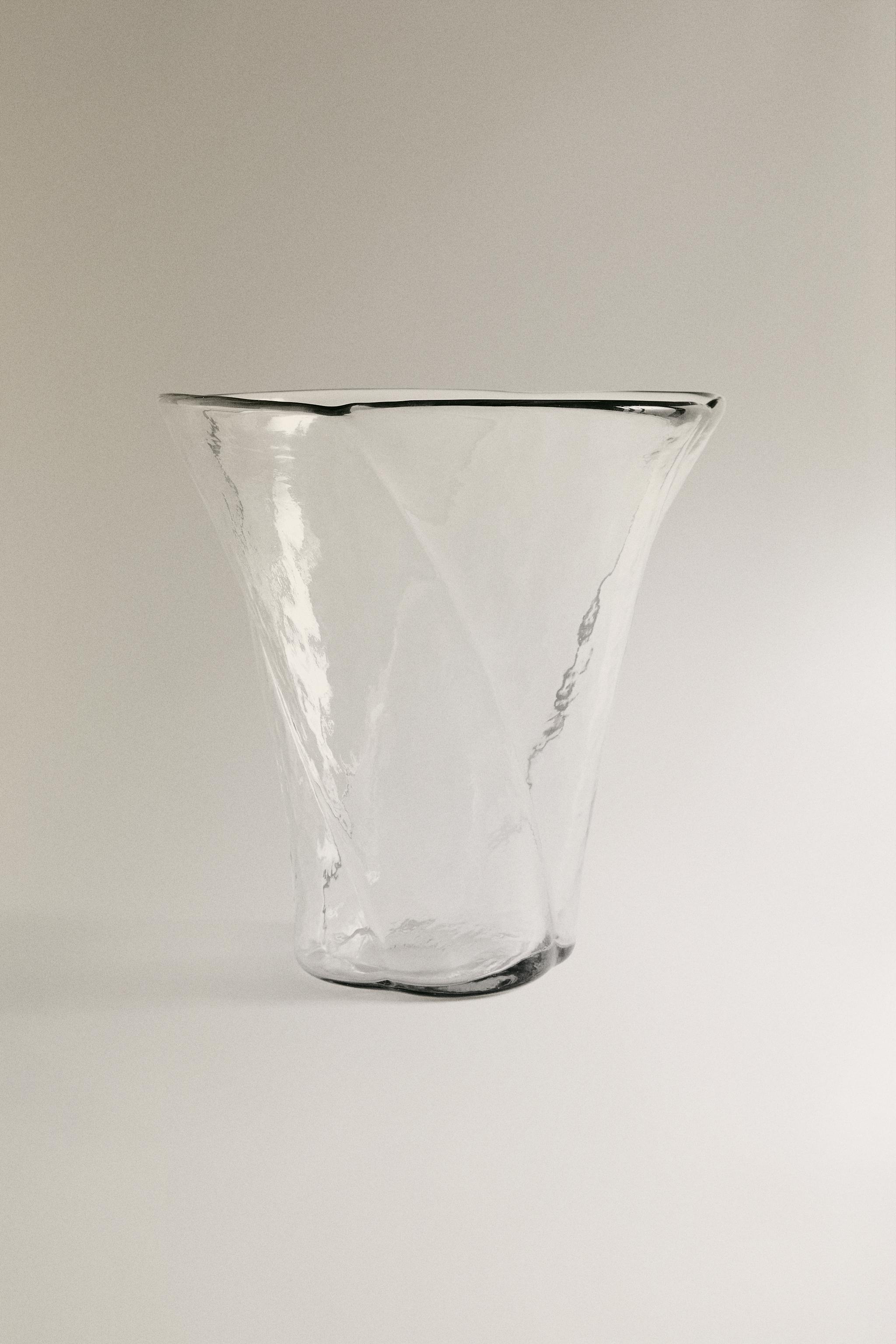 GRAND VASE VERRE RECYCLABLE ONDULÉ