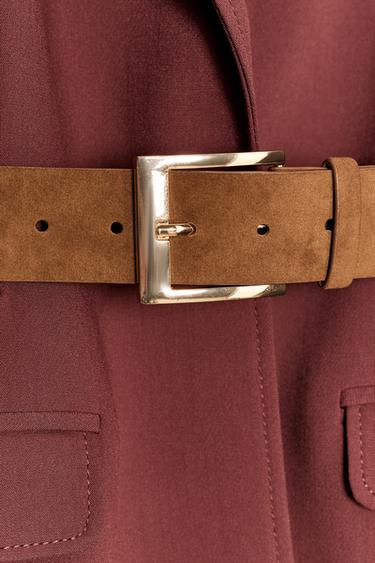 BLAZER CEINTURE LARGE - MARSALA de Zara - Image 8
