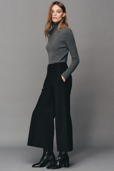 Zara 100% WOOL ZIP-UP SWEATER - Mid-gray - Image 0