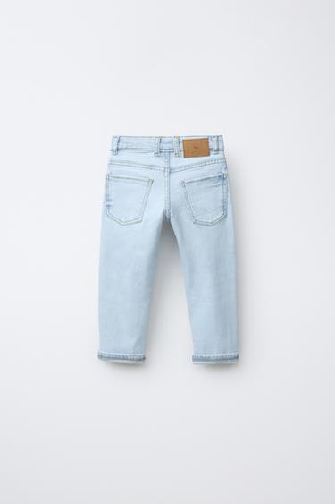 JEAN DROIT CONFORT DÉCHIRÉ - Bleu clair de Zara - Image 1