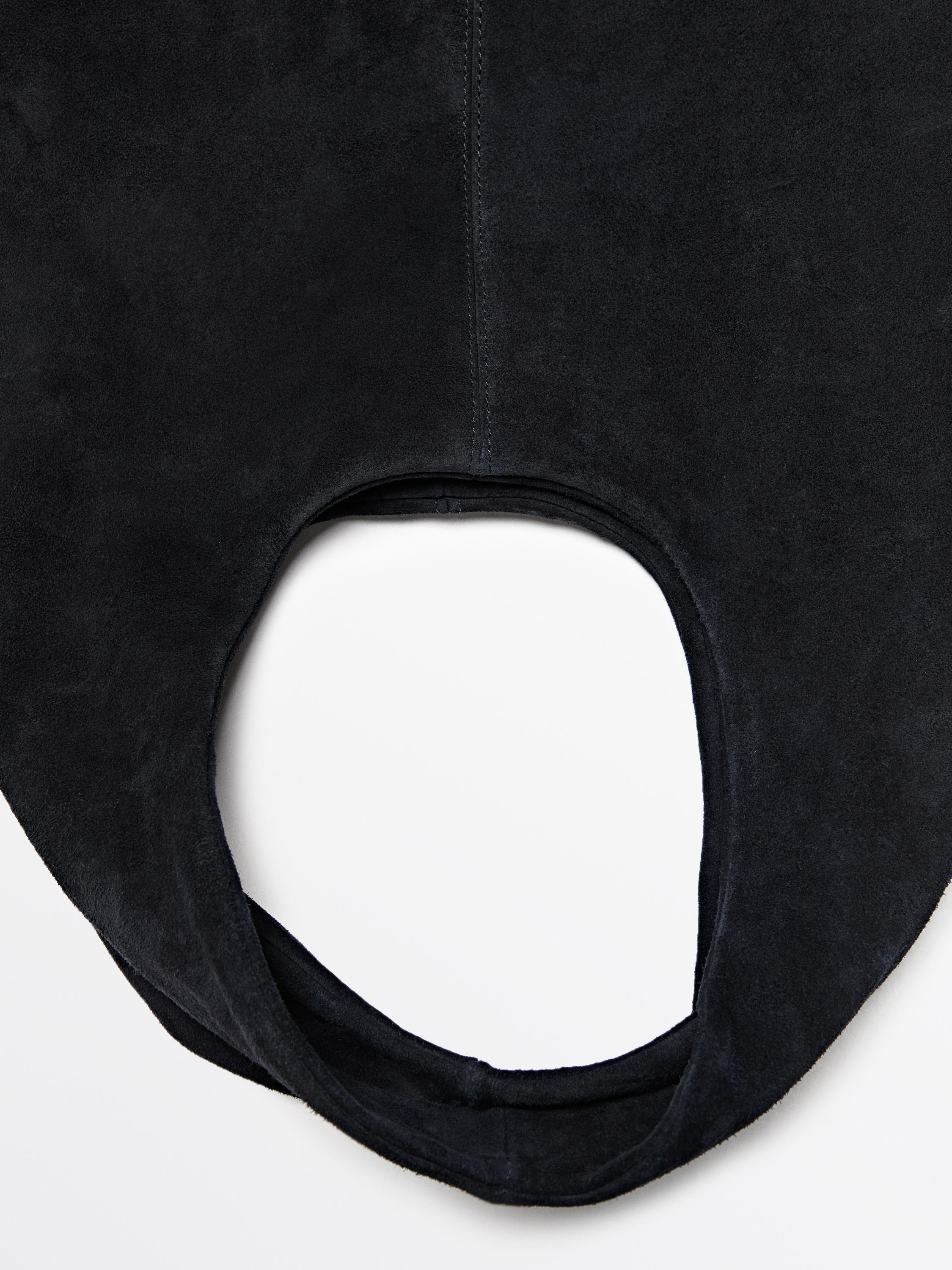 Medium split leather shopper bag