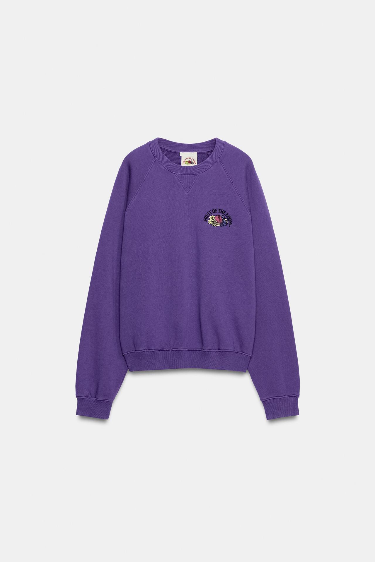 FRUIT OF THE LOOM™ WASHED SWEATSHIRT — Mauve